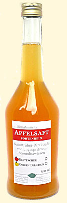 500 ml Flasche sortenreiner Bietigheimer Apfelsaft